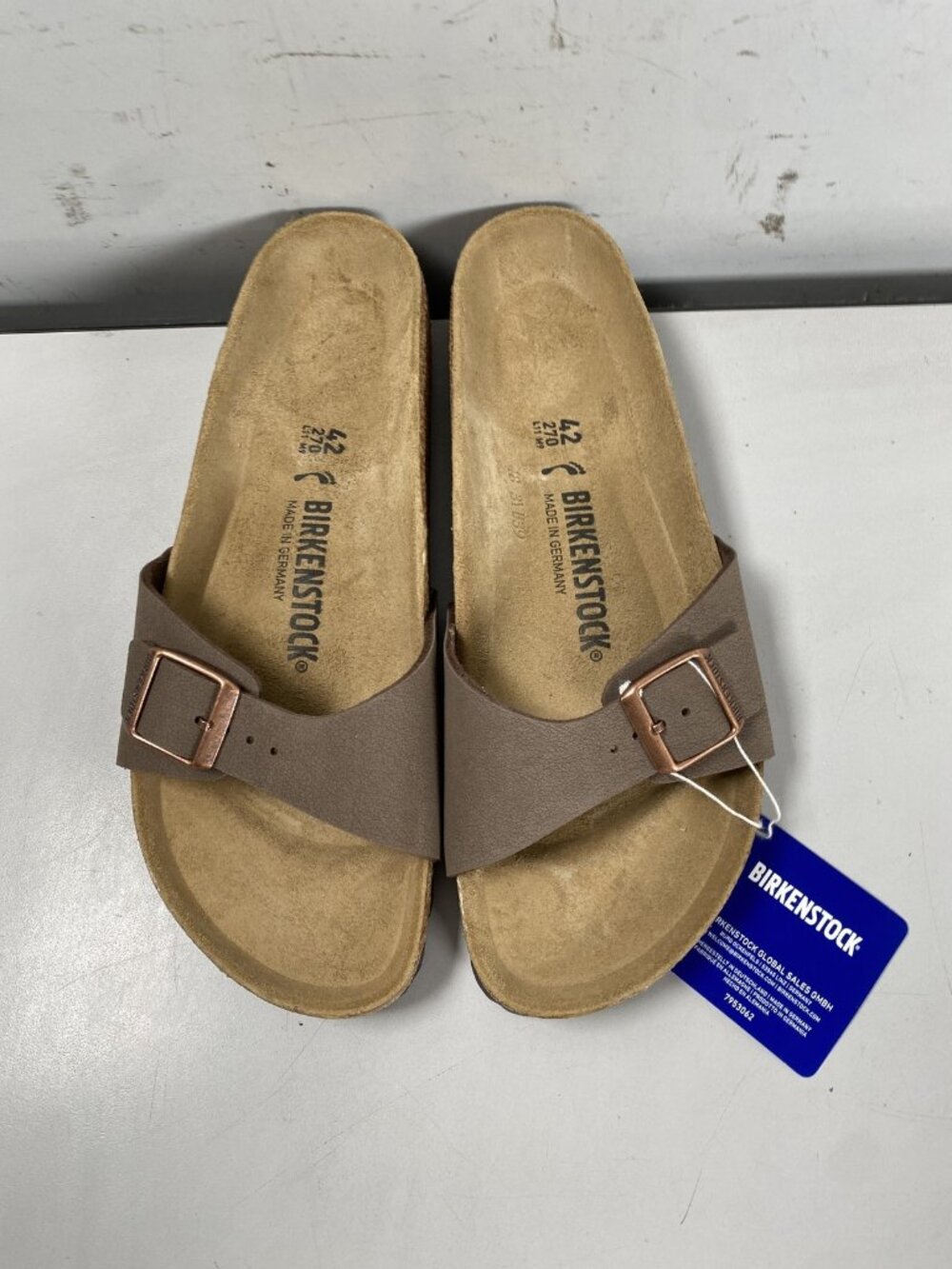 Birkenstock Unisex US W11 / M9 Madrid Slip-On Narrow-Fit Sandals Mocha